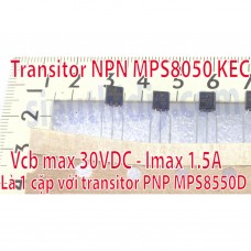 Transitor nghịch NPN MPS8050D KEC 40V 1.5A 625mW To-92 chính hãng